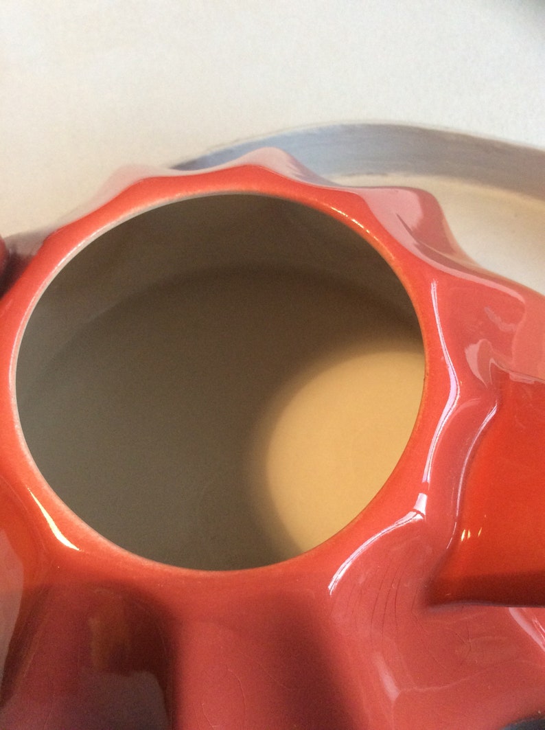1980/'s Italian Jelly bright orange Tea pot