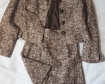 Vintage Parijse designer dejac haute couture blazer en rok set maat EU38