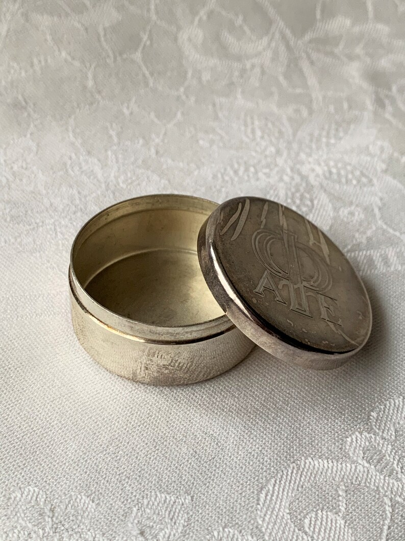 Vintage Sterling Silver Pill Box 1950's Etsy