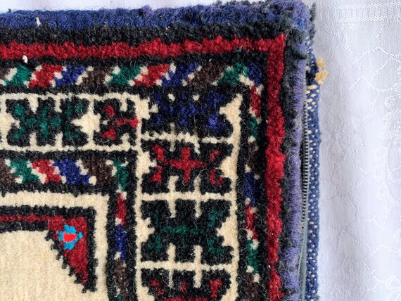 Vintage Ethnic Hand Woven Anatolian Wool Carpet B… - image 3
