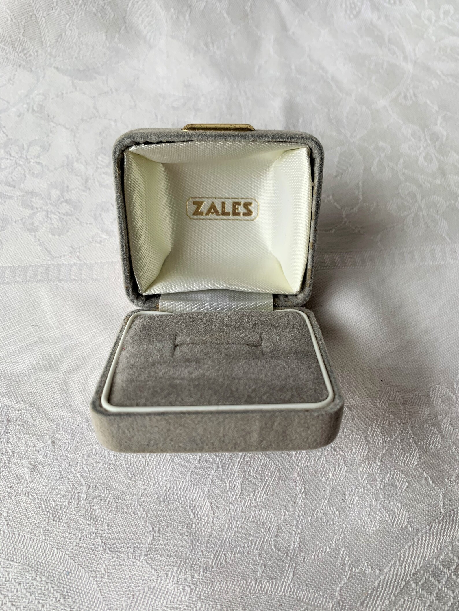 Vintage 1990's Zales Small Jewelry Fancy Ring Box Grey Etsy UK