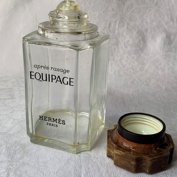 Rare Equipage vintage par Hermès Paris 1960-1970 Bouteille vide Large