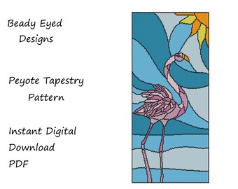 Flamingo Triangle III Peyote Bracelet Pattern by Kristy Zgoda