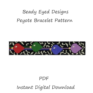 Peyote bracelet beading pattern
