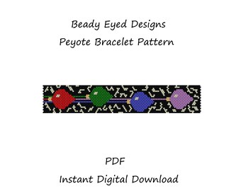 Peyote bracelet beading pattern