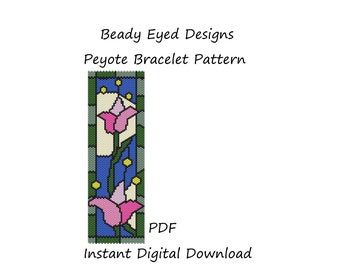 Peyote bracelet beading pattern