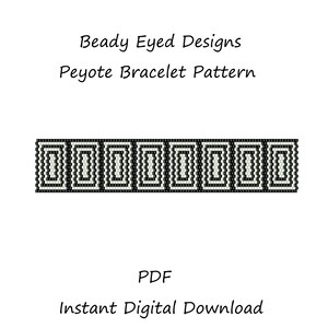 Peyote bracelet beading pattern