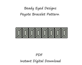 Peyote bracelet beading pattern