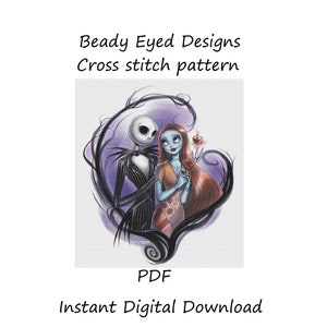 Jack & Sally Kreuzstichvorlage