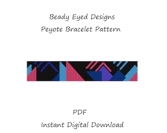 Peyote bracelet beading pattern