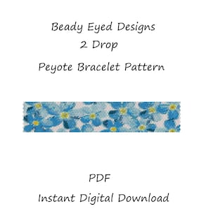 Peyote bracelet beading pattern
