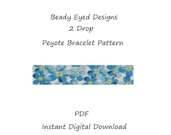 Peyote bracelet beading pattern