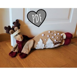 Sewing PDF Moose Draft excluders door stopper - Christmas gift - tutorial