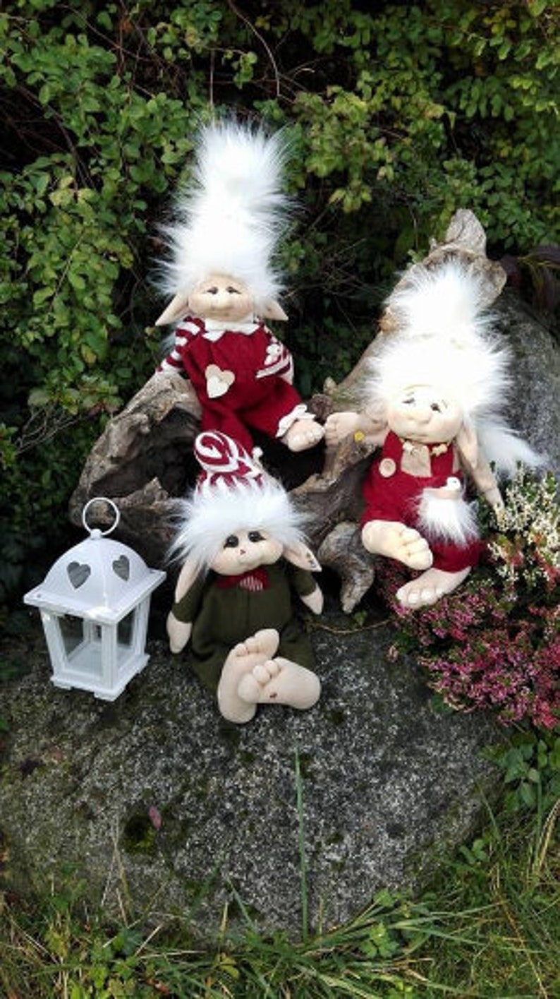 PDF Sewing Manual to make Trolls real size patterns and tutorial step by step in ENGLISH
