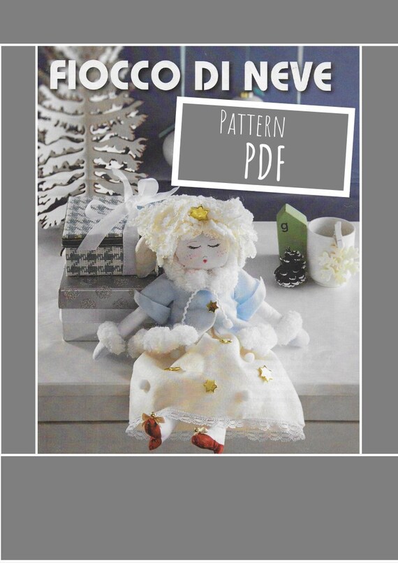 Sewing Pdf Pattern Doll Angel Christmas Doll Sewing Dolls Etsy