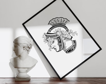 Legion (30 x 40 - Exclusive Print) roman soldier, historical art, historic illustration, black and white, classical history, limited edition