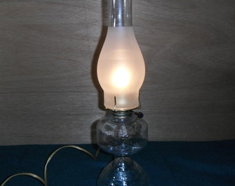 Glass Hurricane Lamp