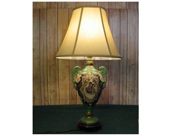 Green Oriental Vase Lamp