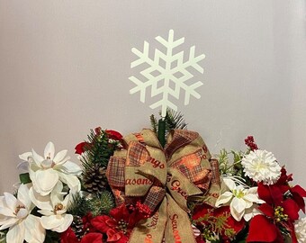 Metal SNOWFLAKE Yard Stake, Garden Stake, Christmas Yard Decor, Winter Holiday Yard Decor, Porch Pot Decorative Stake, Flower Pot Decoration