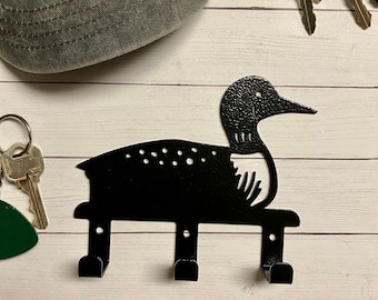 LAKE LOON Decorative Wall Hook Hanger, Organization Hooks, Metal Wall Hook, Lake Decor, Metal Hook, Laser Cut Powder Coated Hook, Key Hanger