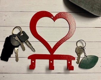 HEART Decorative Wall Hook Hanger, Organization Hooks, Metal Wall Hanger, Metal Hooks, Heart Home Decor, Love Heart Coat Hook, Key Hanger