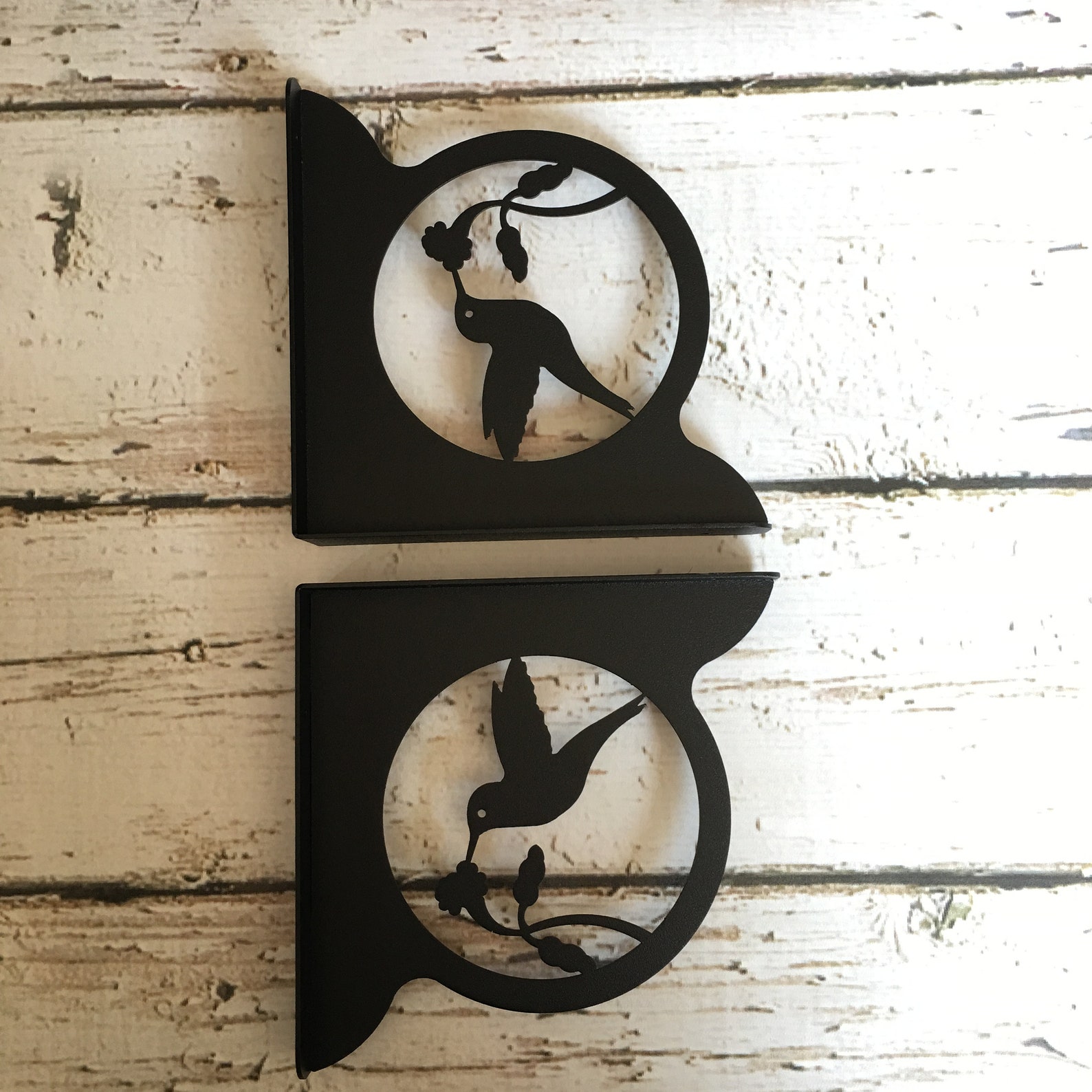 HUMMINGBIRD Decorative Shelf Brackets set of 2 Flower Etsy