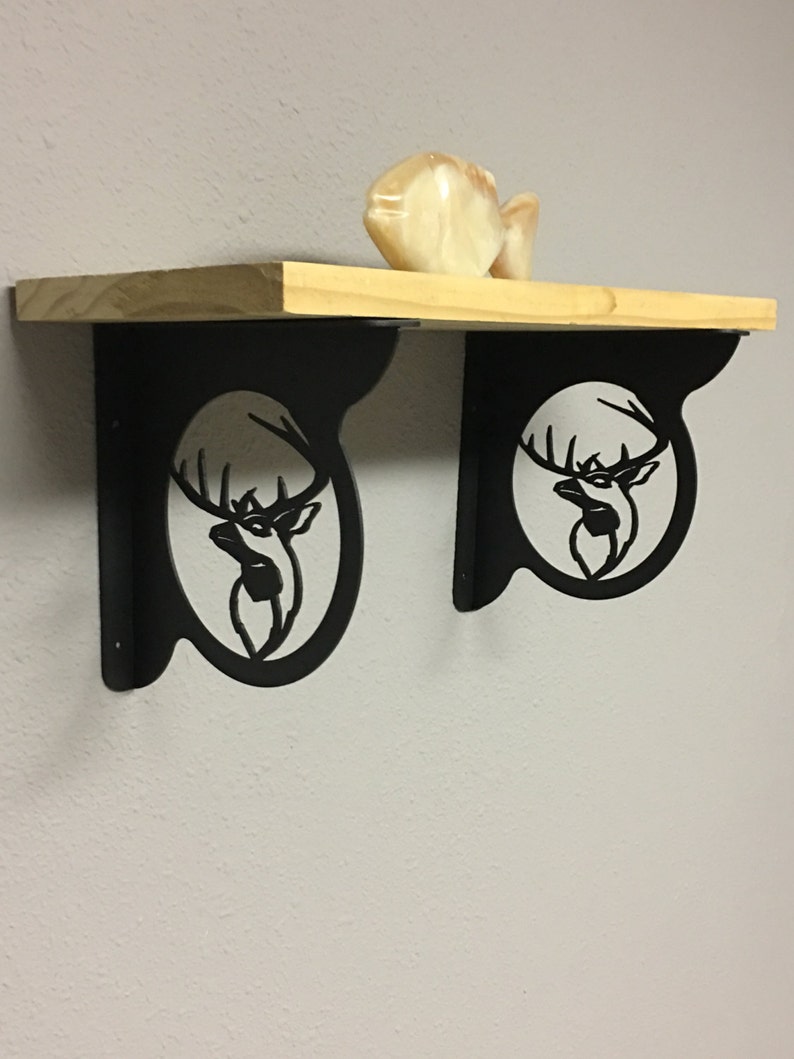 DEER HEAD Decorative Shelf Brackets set of 2 Wildlife Etsy