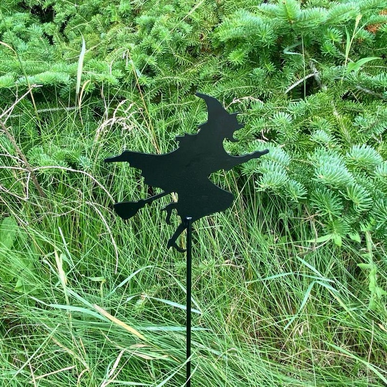 Metal WITCH Yard Stake Garden Stake Halloween Yard Decor Etsy