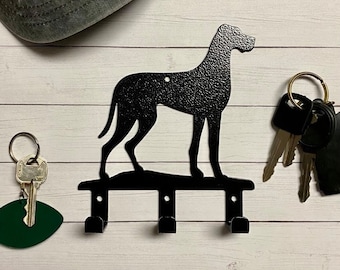 GREAT DANE DOG Decorative Hook, Key Hanger, Wall Hook Hanger, Organization Hooks, Metal Wall Hanger, Metal Hooks, Laser Cut Powder Coated