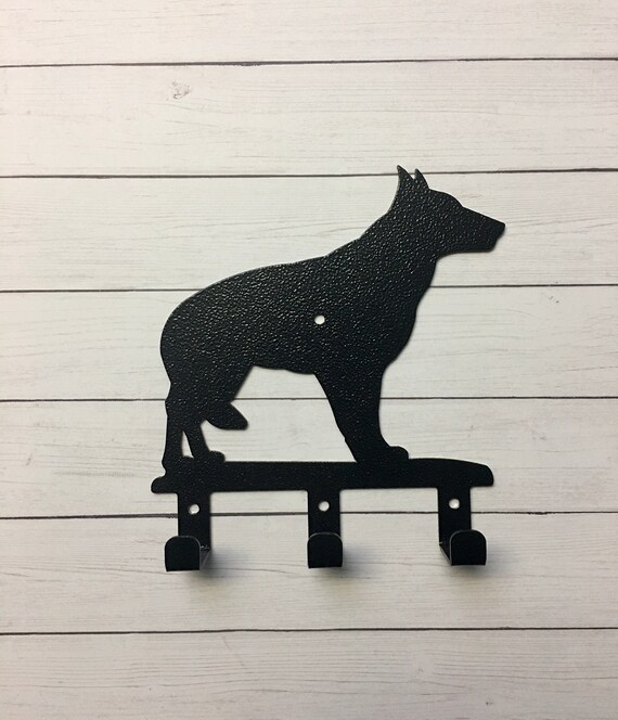 GERMAN SHEPHERD Decorative Dog Wall Hook Hanger, Key Hook, Leash Hook, Wall Hanger Hooks, German Shepherd Dog, Powder Coated Metal Decor