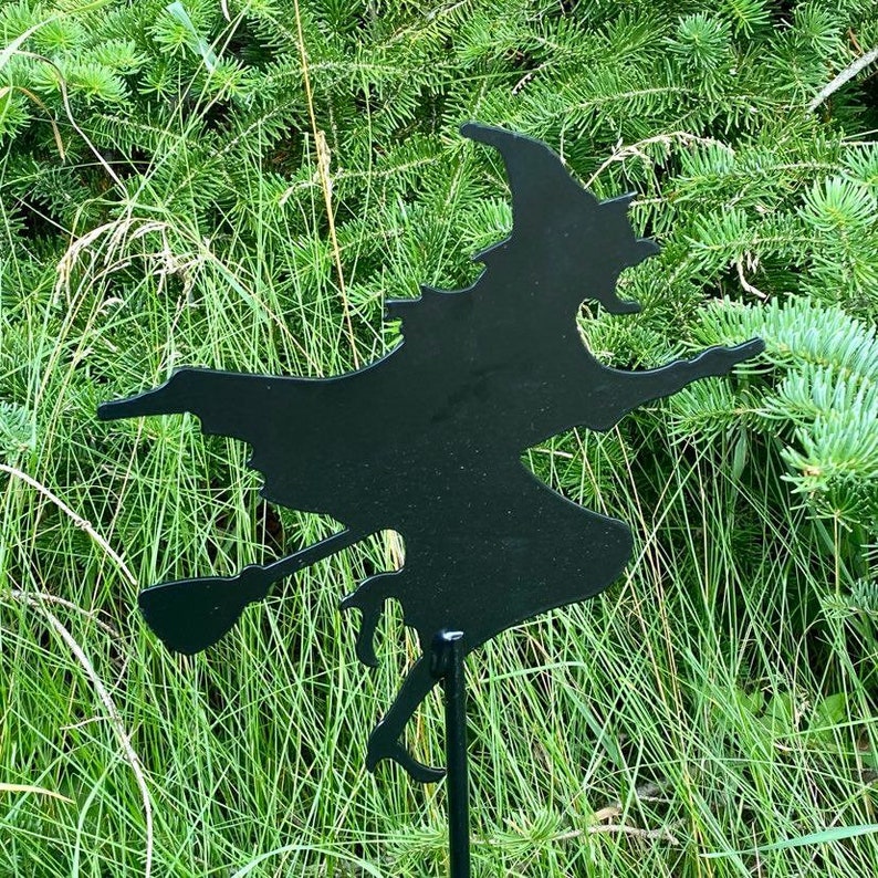 Metal WITCH Yard Stake Garden Stake Halloween Yard Decor Etsy
