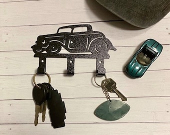 CLASSIC CAR - COUPE Decorative Wall Hook Hanger, Car Theme, Organization Hooks, Metal Wall Hanger, Metal Hooks, Laser Cut Powder Coated Hook