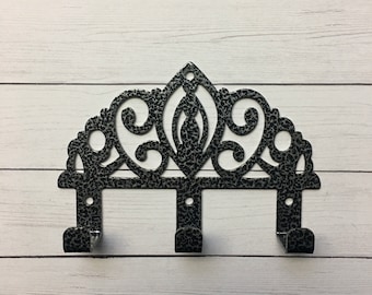 PRINCESS CROWN Decorative Wall Hook Hanger, Fantasy Theme Organization Hooks, Metal Wall Hanger, Metal Hooks, Queen Castle Decorative Hook