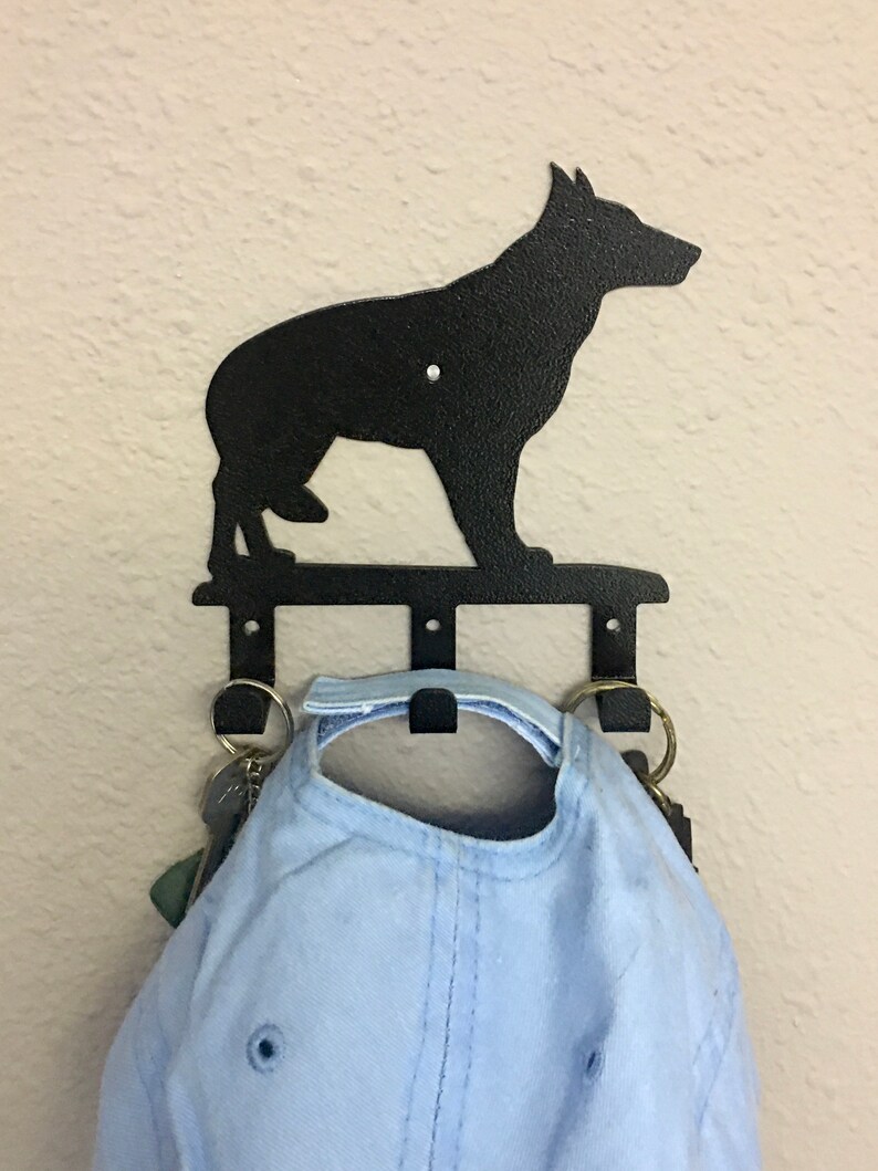 PASTOR ALEMÁN Perro Decorativo Gancho de pared Percha, Llave Gancho, Gancho de correa, Ganchos de percha de pared, Perro Pastor Alemán, Decoración metálica recubierta de polvo imagen 7