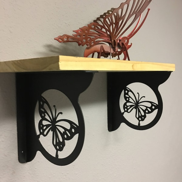 BUTTERFLY Decorative Shelf Brackets (Set of 2), Butterfly Decor, Organizational Shelving, Decorative Shelf, Designer Shelf, Corner Bracket