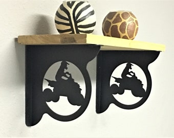 4 WHEELER Decorative Shelf Brackets (set of 2), Motorsport Decor, Four Wheeler Theme, Unique Shelving, Decorative Shelf, Corner Bracket, ATV
