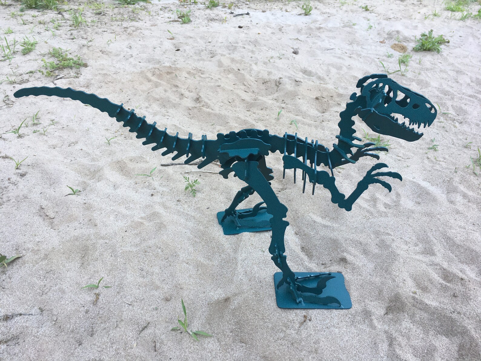 METAL RAPTOR DINOSAUR 3D Metal Dinosaur Statue Metal Yard - Etsy Canada