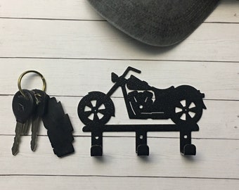MOTORCYCLE CRUISER STYLE Decorative  Wall Hook, Key Hanger, Motorcycle Decor, Biker Theme Wall Hanger, Cruiser Style Motorcycle Key Hook