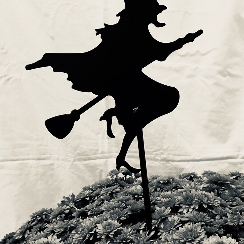 Metal WITCH Yard Stake Garden Stake Halloween Yard Decor Etsy