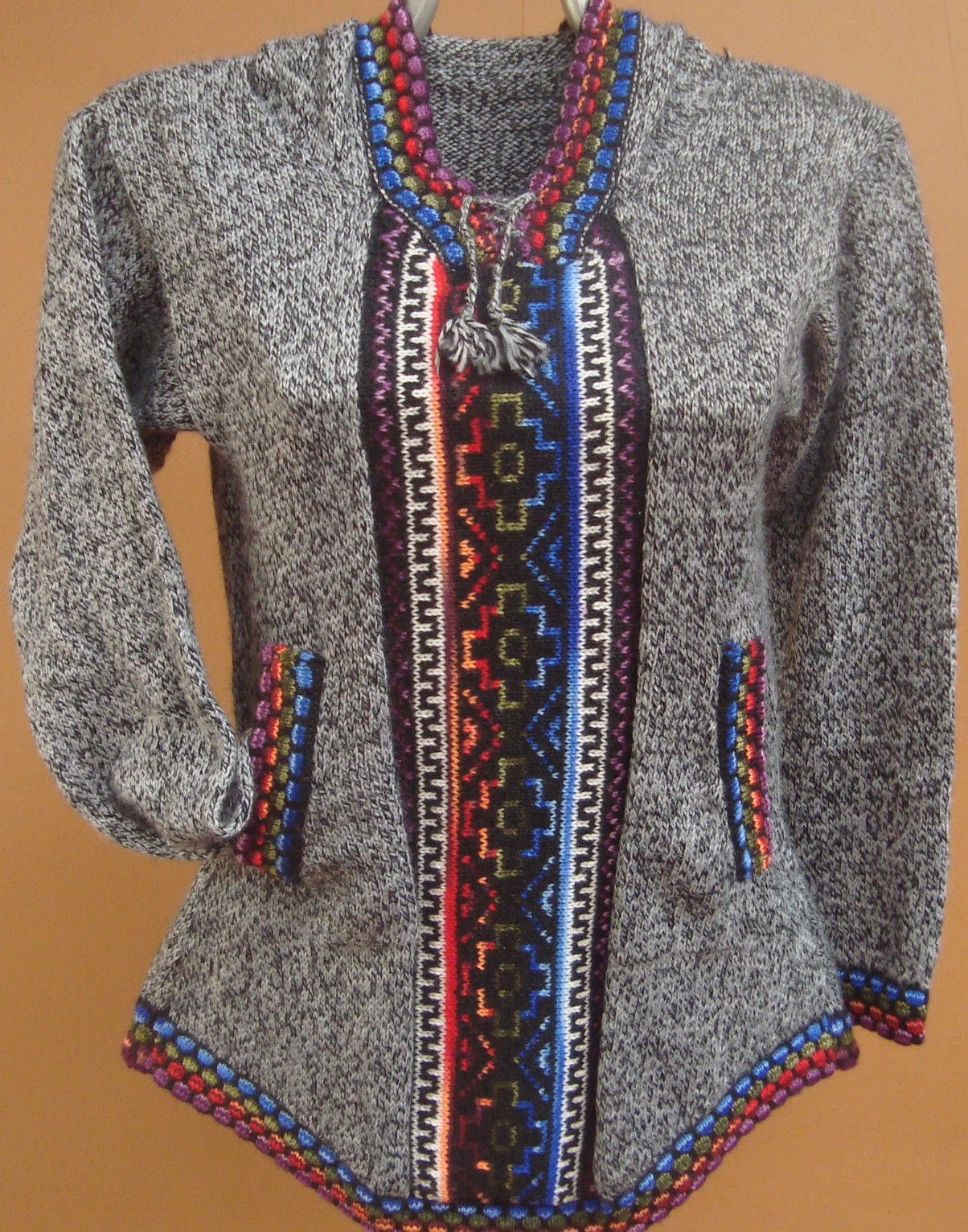 Handmade hooded sweater in the andes Peruvian alpaca designs Etsy