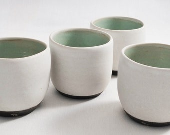 Coffee or sake cup in stoneware 1260 various glaze colors