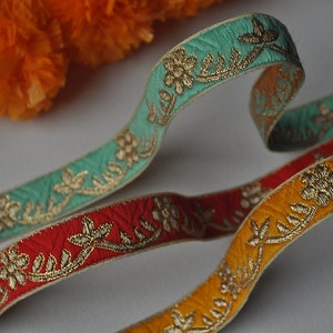 9 Yards Flower Lace, Sewing Accessory, Saree Border, Garment Making, Fashion Designing, DIY Home Decor Supply, Indian Lace, Costume Design