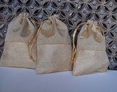 Items Similar To 25 Gold Gift Bags Ivory Jute Potali Bags