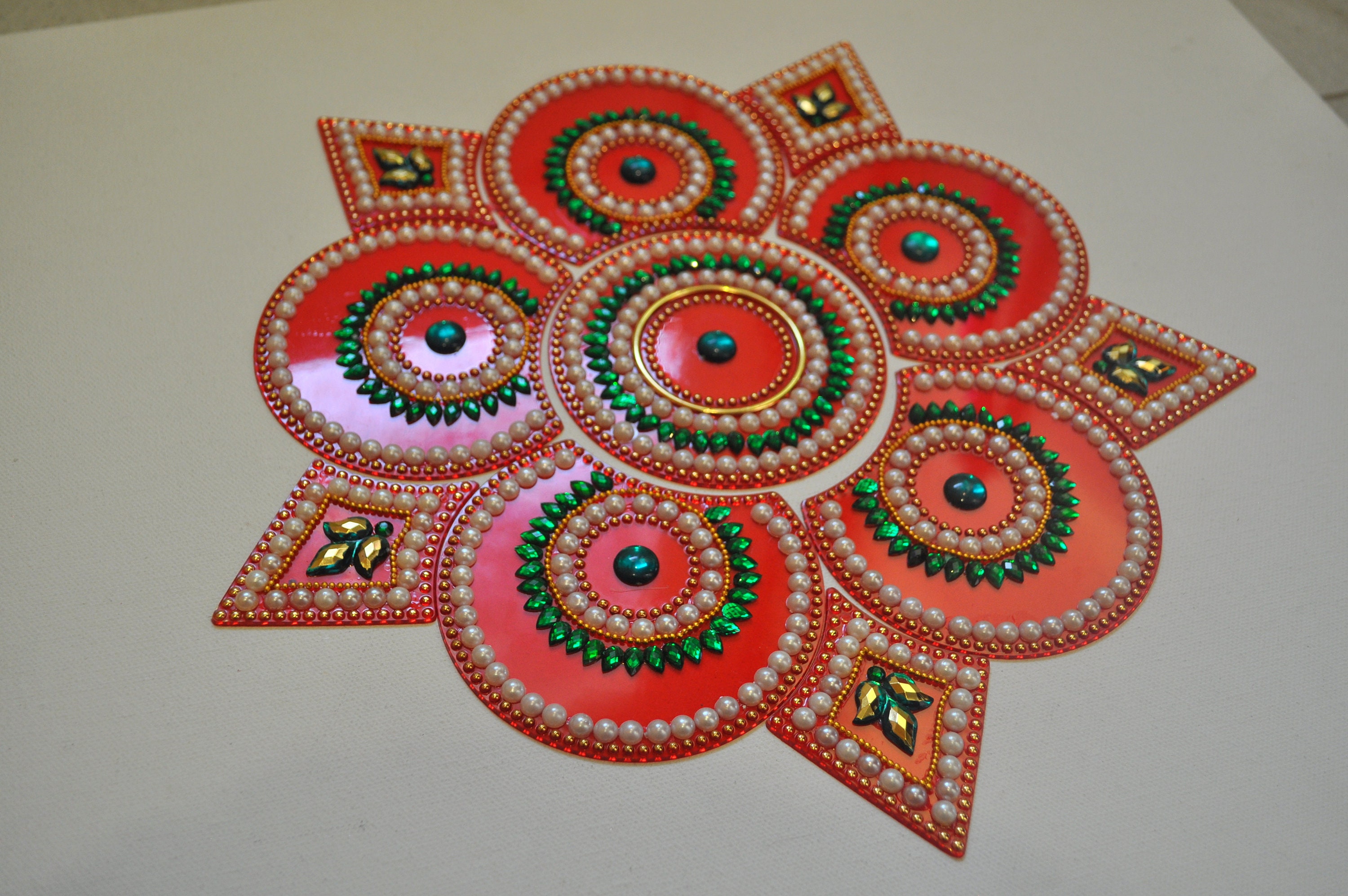 Indian Rangoli Puja Gift Acrylic Rangoli Diwali Party - Etsy