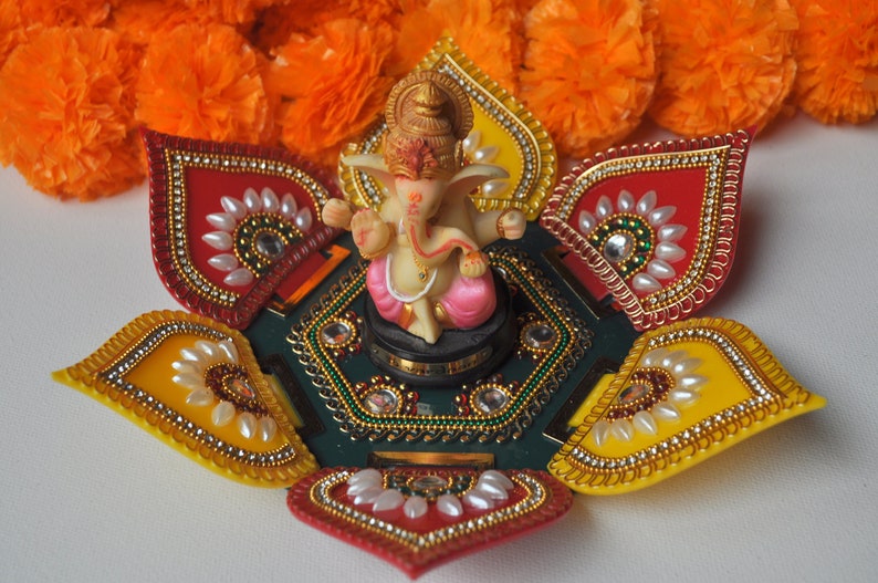 Kundan Flower Rangoli Diwali Diya Decoration Puja Decor | Etsy