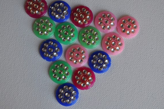 Saree Blouse Button 10 Multi Color Beads DIY Home Decor DIY Projects Indian Craft /& Sewing Supply Kurta Buttons,Banjara Indian Buttons