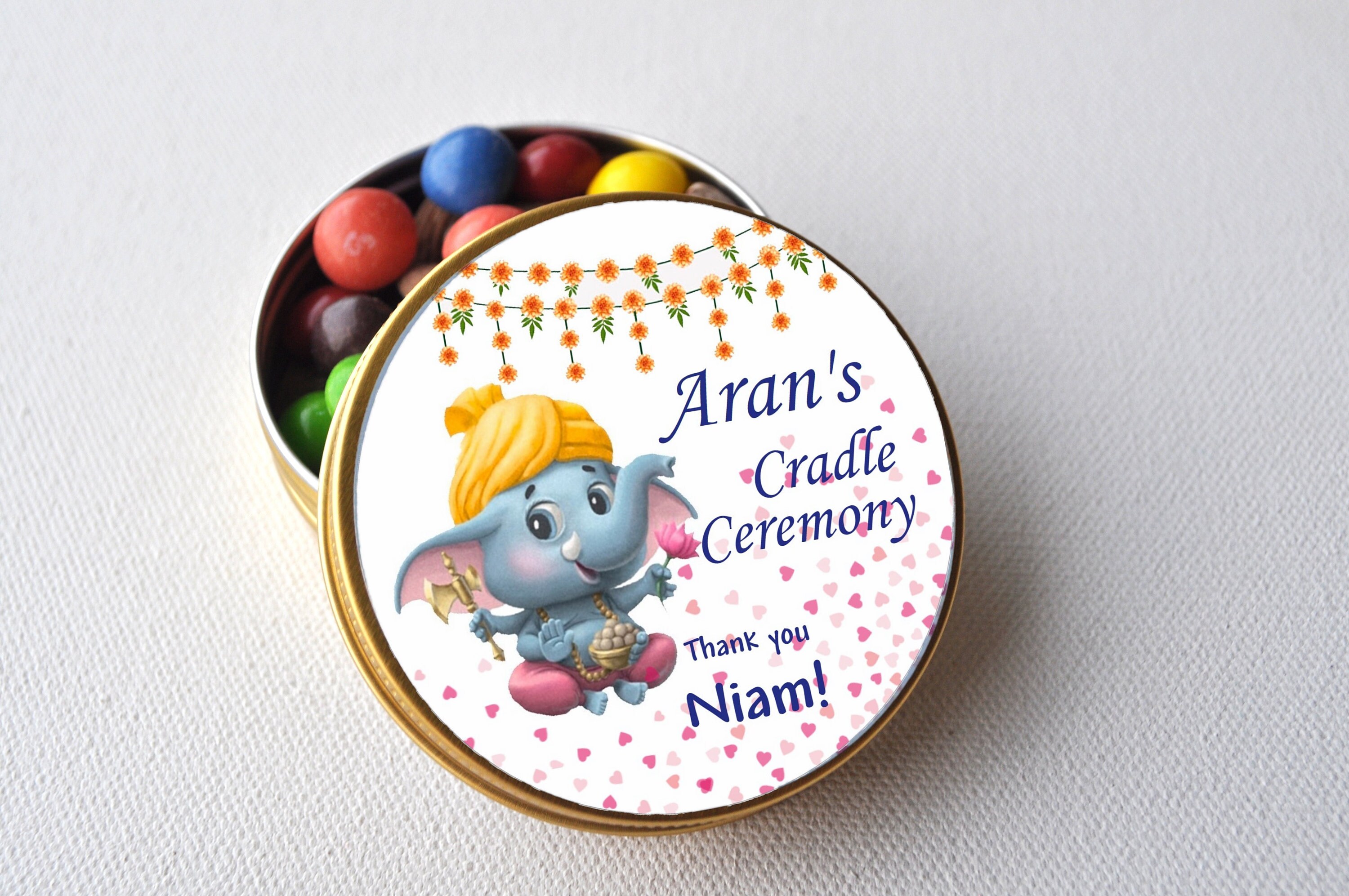 Personalized Gift for Kid's Bday Party, Indian Baby Shower, Ganesh Gift Box, Indian Puja Gift, House Warming Gift, Cradle Ceremony Gift