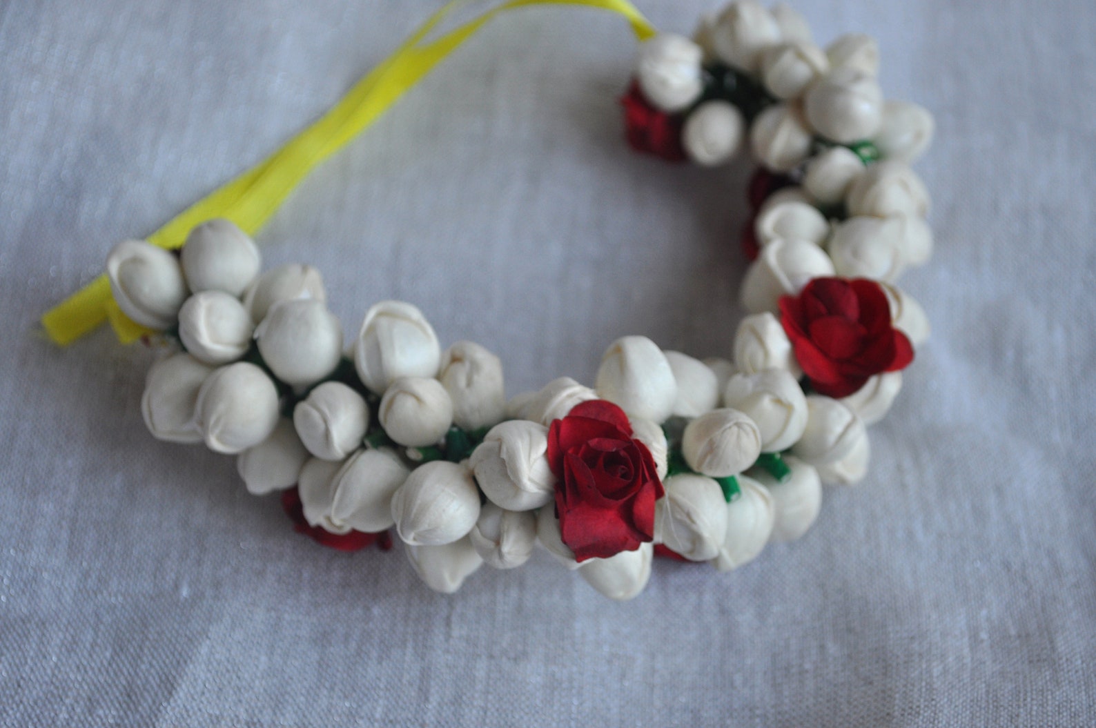 Flower Gajra Mogra Flower Hair Accessory Bun Gajra Shaadi Etsy