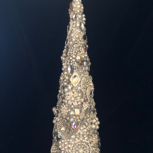Jeweled Cone Tree Etsy