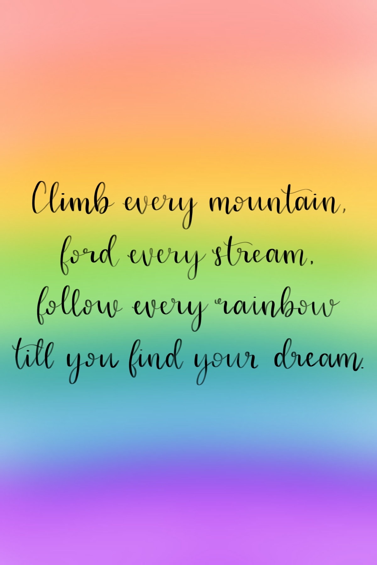 Climb Every Mountain Sound of Music Quote Print - Etsy
